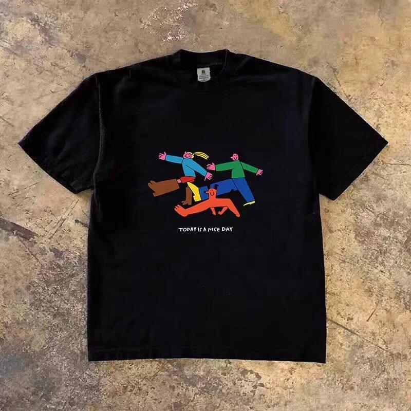 Summer Unisex Unisex Cotton TShirt Niche Design Graphic Printed Top Loose Casual ONeck Unisex Outdoor Sport Tee