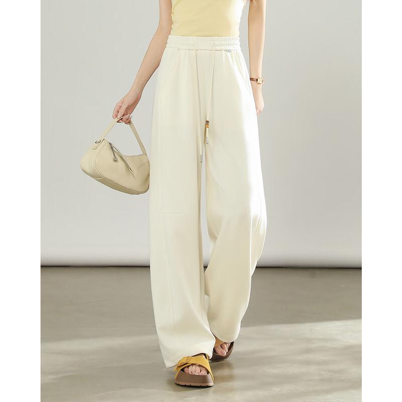 TERRE BLEUE Women's Casual Wide-Leg Track Pants