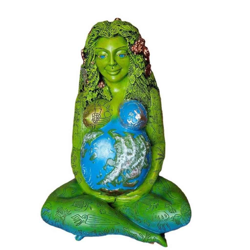 Ethereal Mother Earth Gaia Art Statue Painted Figurine Large 30cm