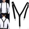 For Men 3 Clips Wide Y Back Elastic Suspenders Strong Metal