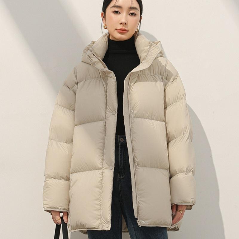 

New Cotton-padded Jacket Women s Winter Long Korean Loose Padded Cotton-padded Jacket Joker Fashion Coat. S