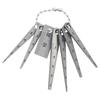 7 Pcs Stainless Steel Feeler Gauge Set 0.1-20mm Clearance Ruler for Cylindrical Bore Taper Welding Hole Inspection Tool