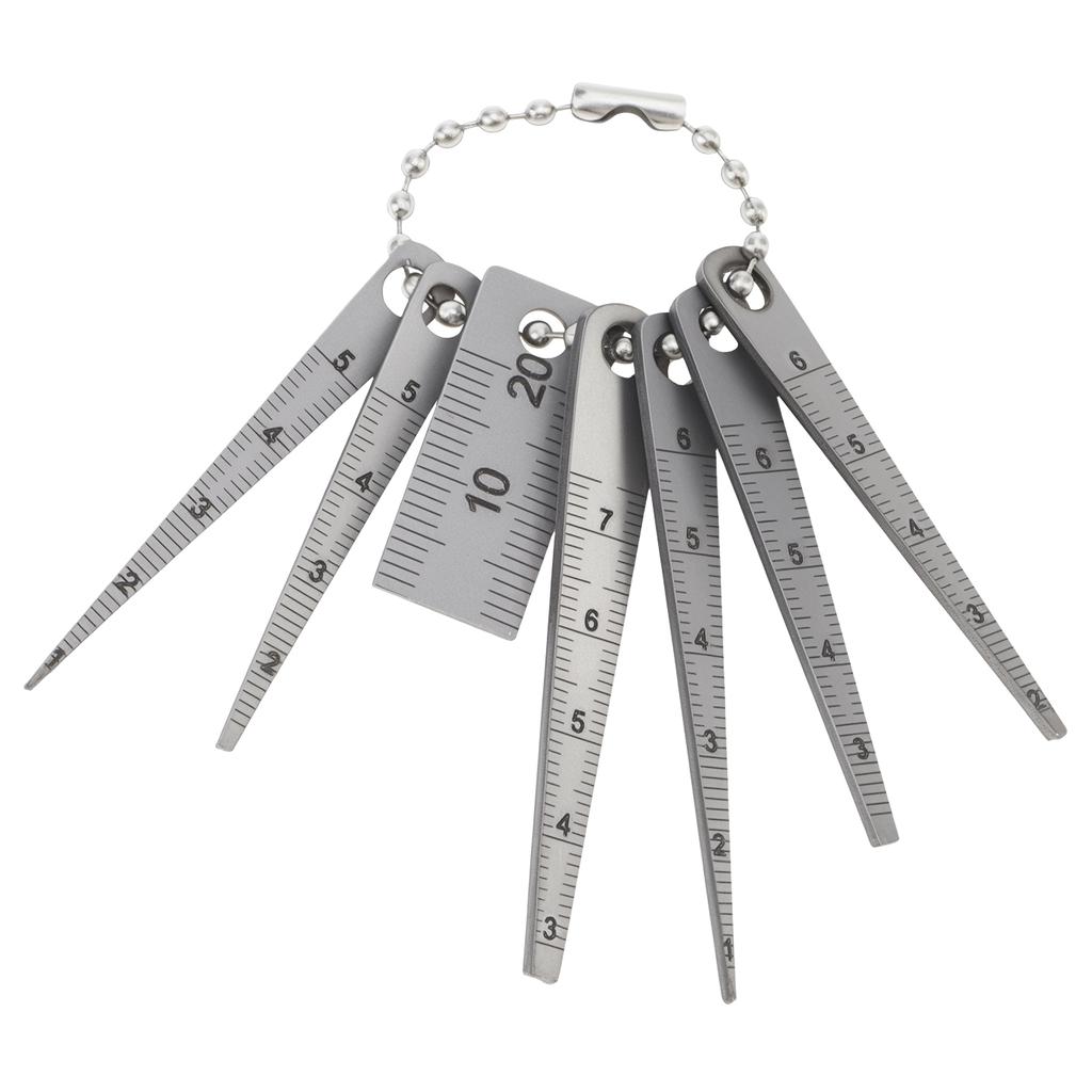 7 Pcs Stainless Steel Feeler Gauge Set 0.1-20mm Clearance Ruler for Cylindrical Bore Taper Welding Hole Inspection Tool