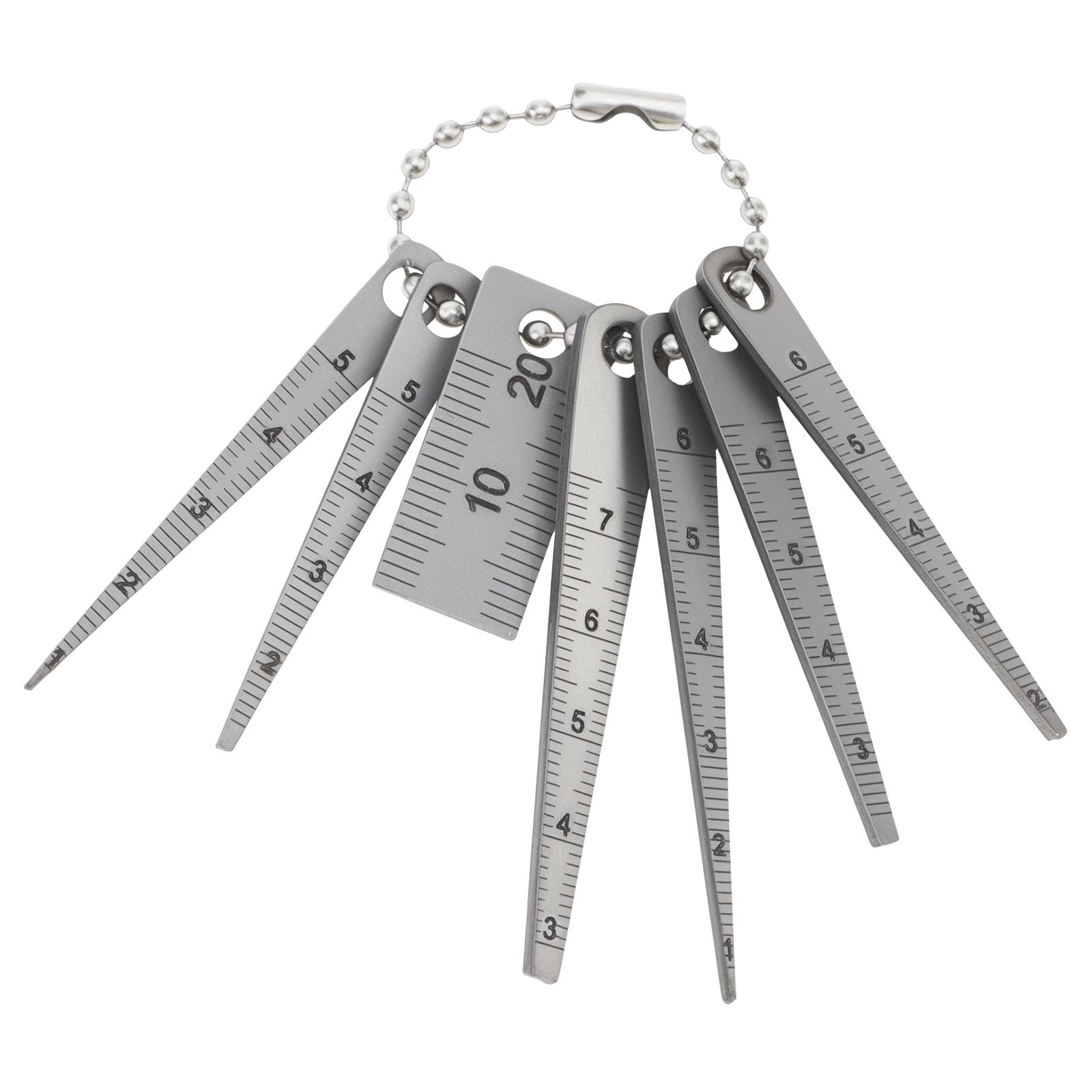 

Набор щупов из нержавеющей стали 7 шт. 0,1-20 мм Линейка для измерения зазоров для цилиндрических отверстий, конусов, сварочных швов Инструмент для контроля отверстий