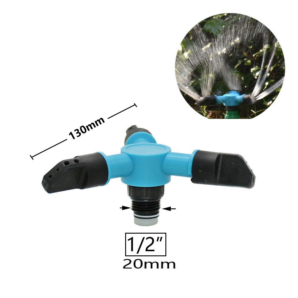 

360 Degree Rotating Sprinklers Nozzles With 1/2 Thread Plastic Spike Garden Lawn Farm Irrigation Watering Sprinklers