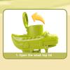 Cartoon Crocodile Disc Launcher Toy with 15 EVA Discs Outdoor Garden Backyard Lawn Park Kids Flying Disc Shooter Game Toddlers Boys Girls Gift