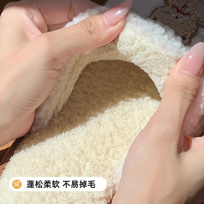 Cotton slippers women's winter new indoor home warm plush slippers home men's autumn and winter