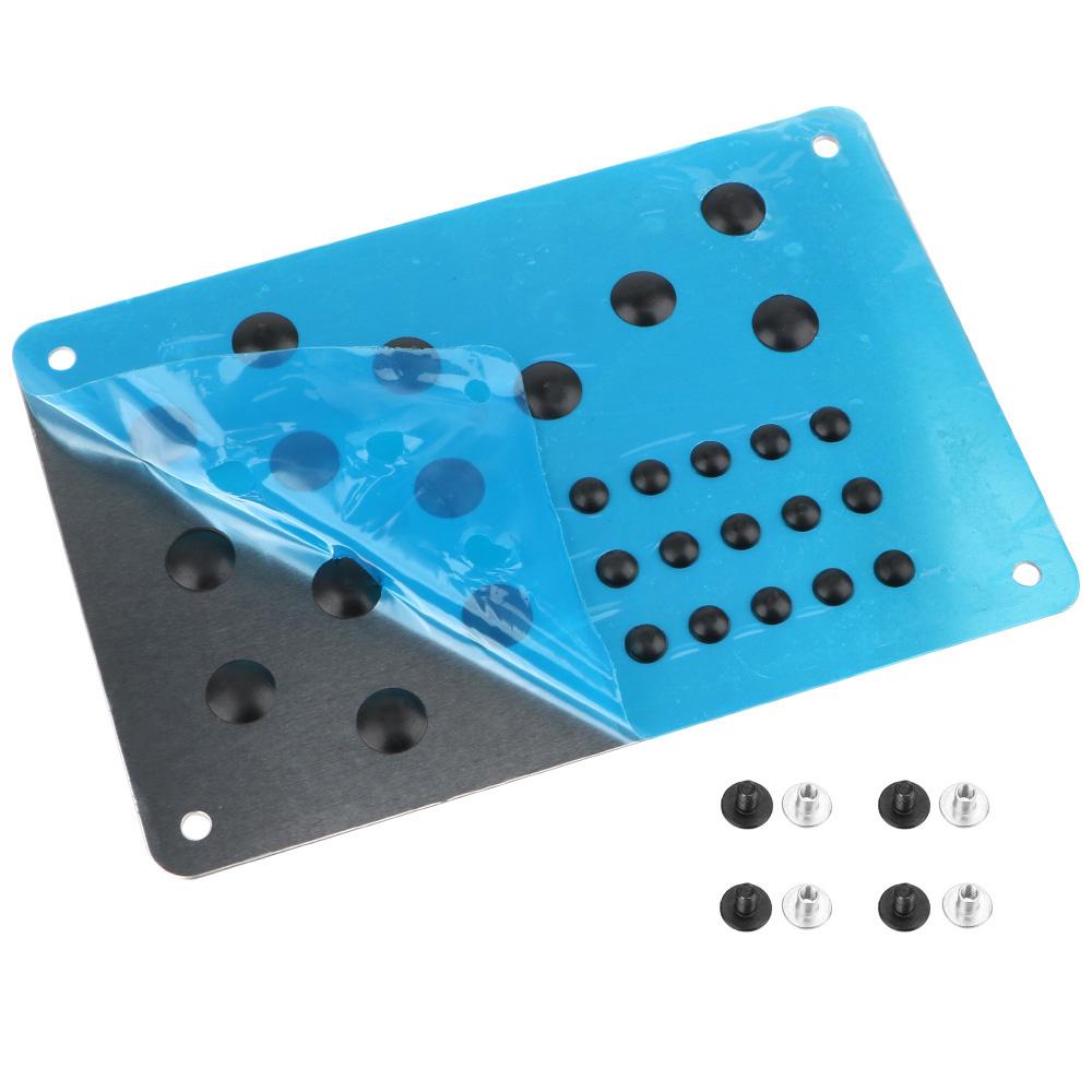 Universal Automobile Alloy Plate Anti-skid Pad Foot Heel Scuff Plate Car Floor Mat Non-slip Carpet Patch Car Interior Accessorie