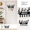 Metal Musical Note Wall Hook Organizer with Staff Design for Entryway Key Storage Towel Hanging and Creative Door Back Rack