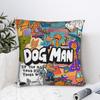 Dog Man Dogman Movie Comic Square Pillow Cases Cartoon Cushion Cover Creative Zippered Decorative Pillowcase for Sofa 40x40cm