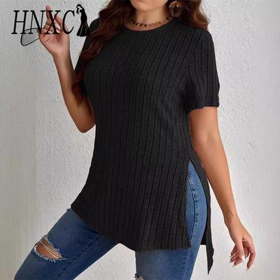 Women's Fashion Casual Summer Spring Solid Color Print  Short Sleeve O-Neck Blouses & Shirts
