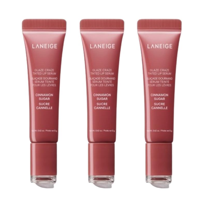 

Laneige Glaze Craze Тінт-сироватка для губ Cinnamon Sugar 12г – Зволожуючий догляд за губами, Напівпрозорий колір, що нашаровується, Корейська косметика, Сироватка для губ 12g 3ea