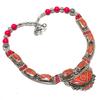 Tibetan Nepal Necklace Natural Red Coral 18" Chunky Ethnic Boho Jewelry NN 738