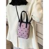 Simple Casual Crossbody Phone Bag for Women  Trendy Bow Hasp Design Mini Bucket Bag Lady Fashion Lipstick Purse