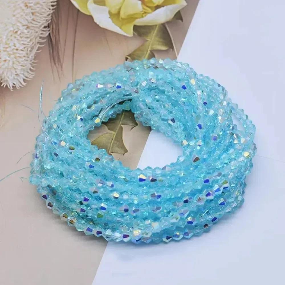 10pcs New 4mm Bicone Crystal Beads Glass Colorful Loose Spacer Beads DIY Austria Faceted Crystal Beads For Jewelry Making