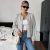 New Style Knitted Cardigan - Pure Color High-end Simple Casual Sweater