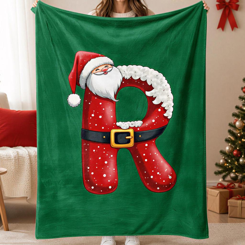 Customized Christmas Alphabet Blanket, Secret Santa Gift
