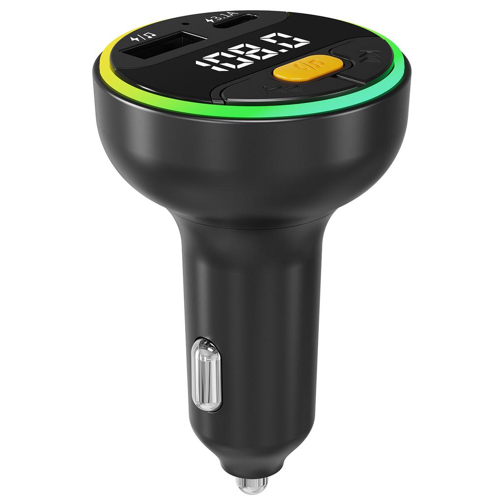 C9 Multifunctional Bluetooth-compatible Car MP3 Player USB Type-C Charger Digital Display FM Transmitter