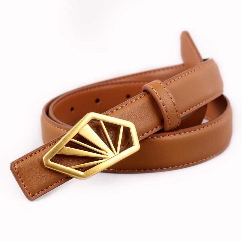 Fashion Leather Belt For Women With Smooth Buckle For Casual And Office Wear