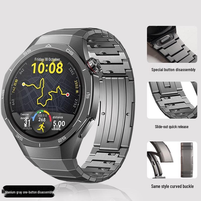 Titanium Alloy Strap for Huawei GT5/Pro GT4/Watch5/4/6 - Business Style Watch Band