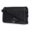 Noora Black Leather Crossbody Sling Bag for Girls and Women & Flap closure with Adjustable Straps