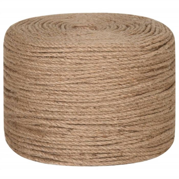 VidaXL Corde de jute 50 m de long 6 mm d'épaisseur 153739