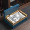 Kung Fu tea set commercial blue and white porcelain simple teacup ceramic tea cover bowl gift box business gift