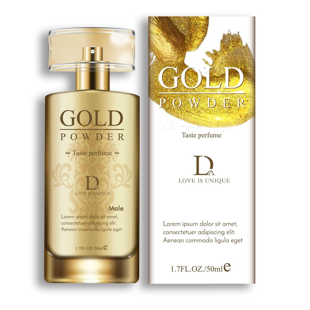 Only Love Gold Powder Perfume Deluxe: Sweet, Long-lasting Scent for Couples - Men's & Women's Edition for Daily Use.