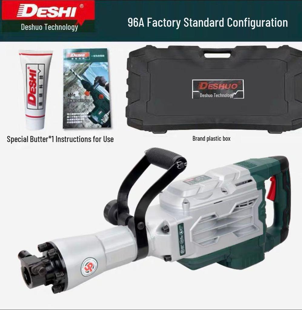 Deshuo 95 High-Power Industrial Demolition Hammer for Concrete and Cement, Heavy-Duty 65.