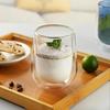 Pokaro Tea Heat-Resistant Glass Cups, Set of 2, 350ml Capacity, Double-Walled, Insulated, Condensation-Resistant, Double-Layered Glass, Can Hold Hot