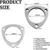 3" Exhaust Flange Gasket with 3 Exhaust Bolts Tool Set, Stainless Steel -3"