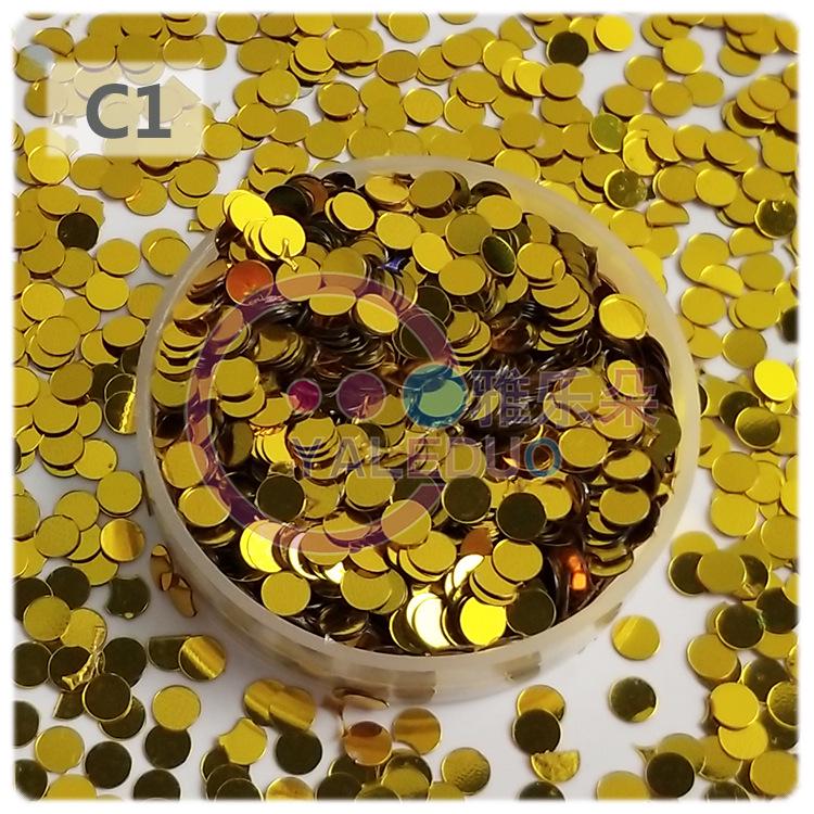 

Круглі паєтки 4 мм для ювелірних виробів, нейл-арту, DIY-крафтів, прикрас для волосся та декорування слайму 20g/bag