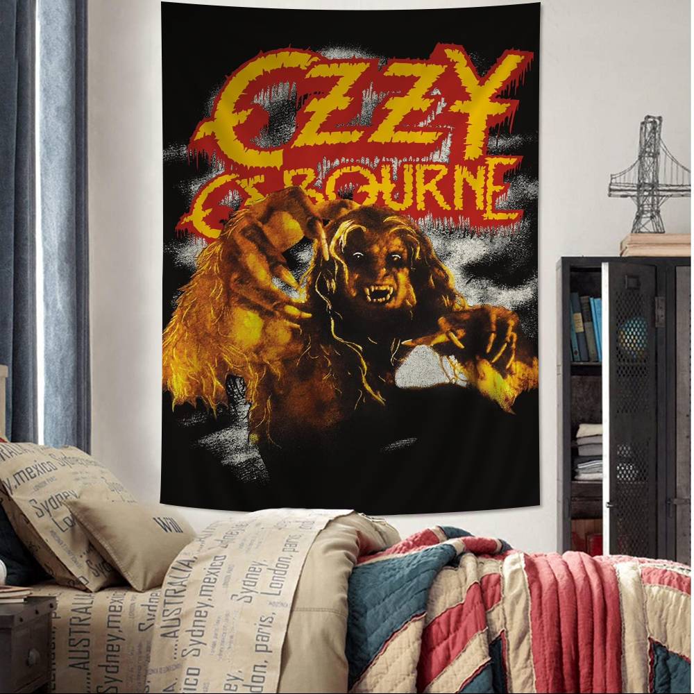 Rock Singer Ozzy Osbourne Anime Tapestry Art Science Fiction Room Home Decor Wall Art Decor