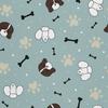 Outdoor Decorative Fabrics Oxford - Motif Paws Bones Dogs