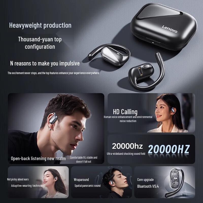Lenovo EA430 Open-Ear Bone Conduction Sport Bluetooth Headset