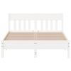 Vidaxl Bed Frame Without Mattress, White, 120X200 Cm, Pine Wood