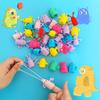 10/20/40er Pack Monster Fingerpuppen Spielzeug, Niedliche Gummi-Fingerpuppen Spielzeug, Mini Gummi Dehnbares Fidget Badespielzeug für Partygeschenke