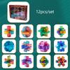 Sada zámků a odemykacích hraček Kong Ming Lu Ban Lock IQ Mozková hádanka Montessori 3D puzzle Hra pro dospělé Odlehčení Stres Dětské vzdělávací hračky