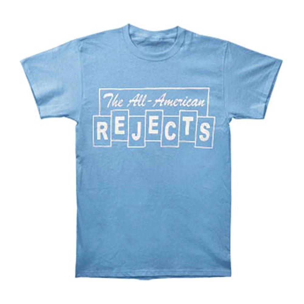 Boys All - American Rejects Blocks T-shirt Youth Medium Blue XXXXL