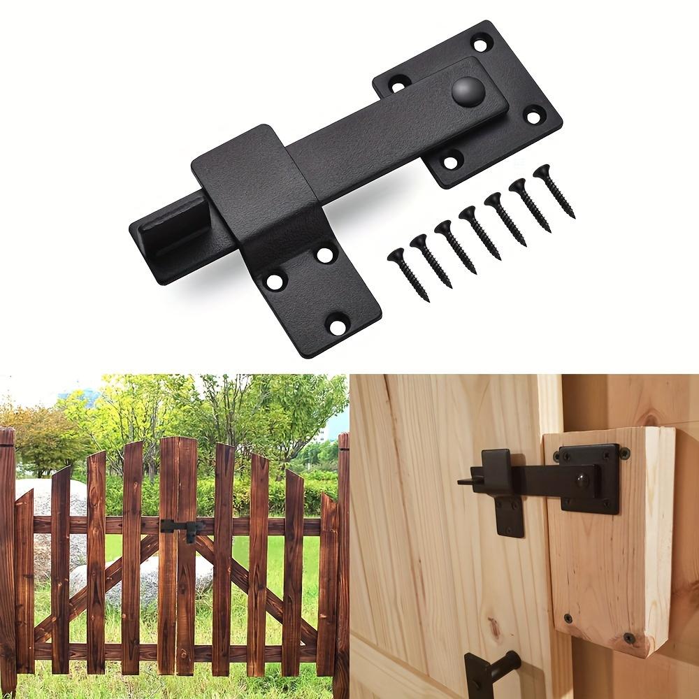 

1pc Heavy Duty Matte Black Metal Barn Door Latch, Solid 5.5 Inch Metal Brushed Finish with Rotating Handle for Indoor/Outdoor Solid Iron Wood Doors чёрный