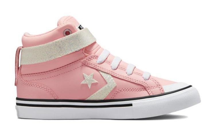 Converse Pro Blaze Strap Comfortable Abrasion Resistant High top Kids Canvas Shoes Unisex 672129C