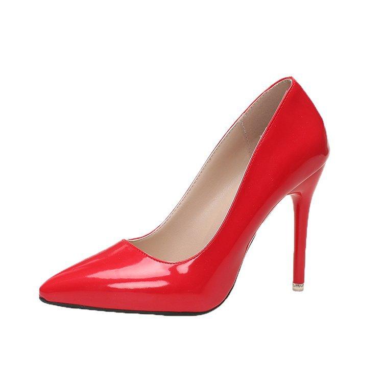 Sexy high heels women's bed flirting sexy cannon shoes nightclub autumn pointed thin heel pedal work shoes