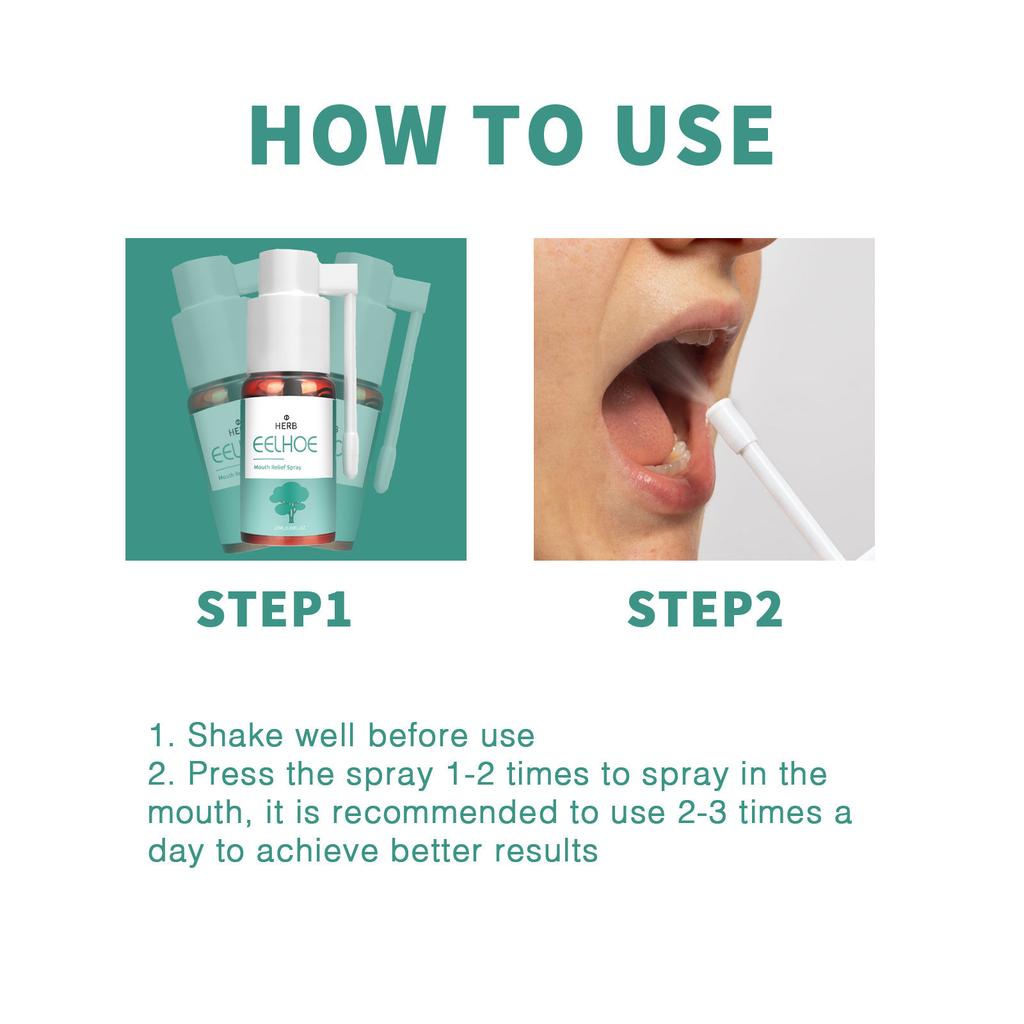 EELHOE Oral Care Spray Oral Cleaning and Maintenance Teeth and Gum Care Spray Less