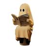 Ghost Reading Book Statue Cute Ghost On Toilet Reading Figurine Resin Halloween Decoration for Bathroom Desk Bookshelf Decor