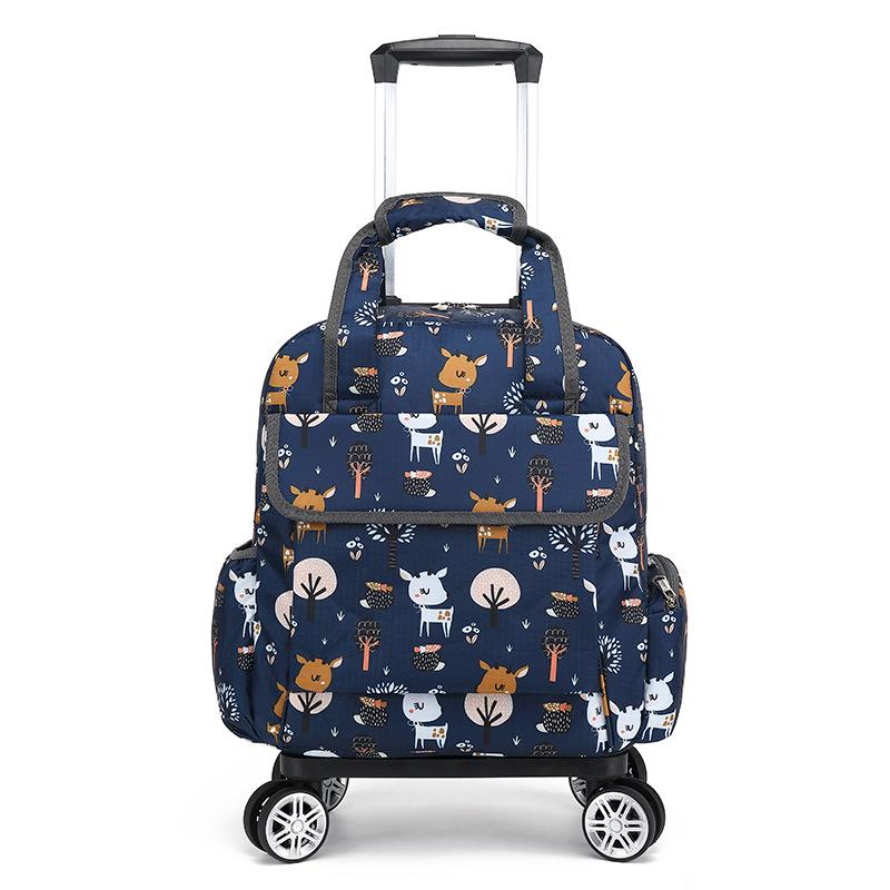 Geantă de mână tip cărucior pliabilă, ușoară și impermeabilă, cu roți universale pentru călătorii scurte și îmbarcare