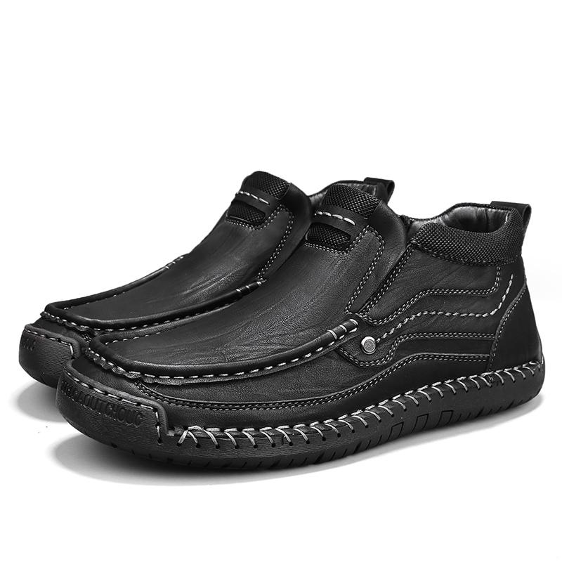 38-48 Handgefertigte Echte Lederstiefel Herrenschuhe Bequeme Stiefeletten Für Herren Freizeitschuhe Große Größen Werkzeugschuhe