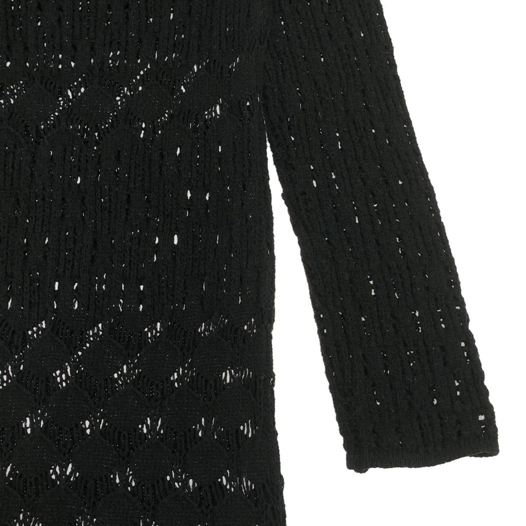 AMERI UNDRESSED Long Sleeve Cotton Knit Long Dress M Black Race Women Used