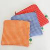 Happy Gingham Pouch Cosmetic Travel Mini Pouch