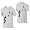 Sad Zombie With Balloon Versatile Reversible Tshirt Street Hiphop No Curling Cotton Tee