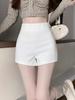 2024 Women's High Waist White Booty Shorts - Summer Elastic Leggings
